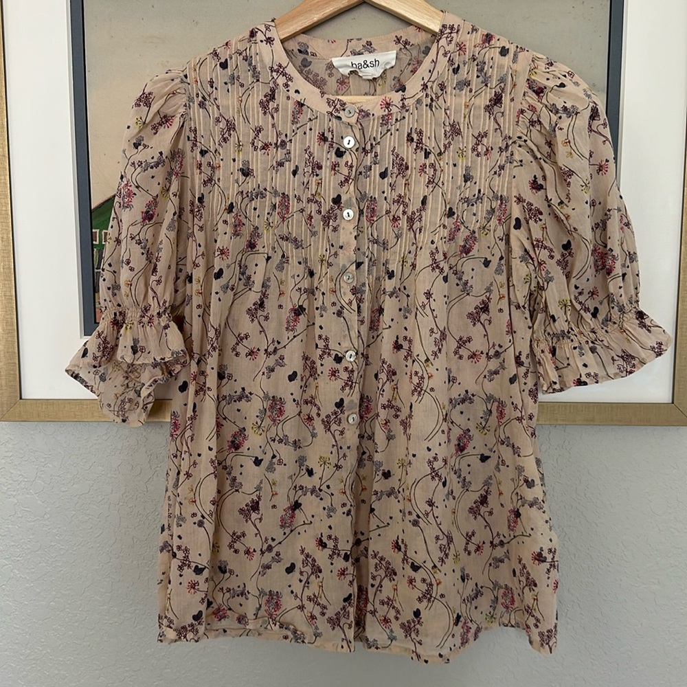 BA&SH PINK Boho Blouse lady shirt